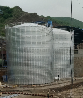 高平粮食钢板仓的安装全过程不用热焊接